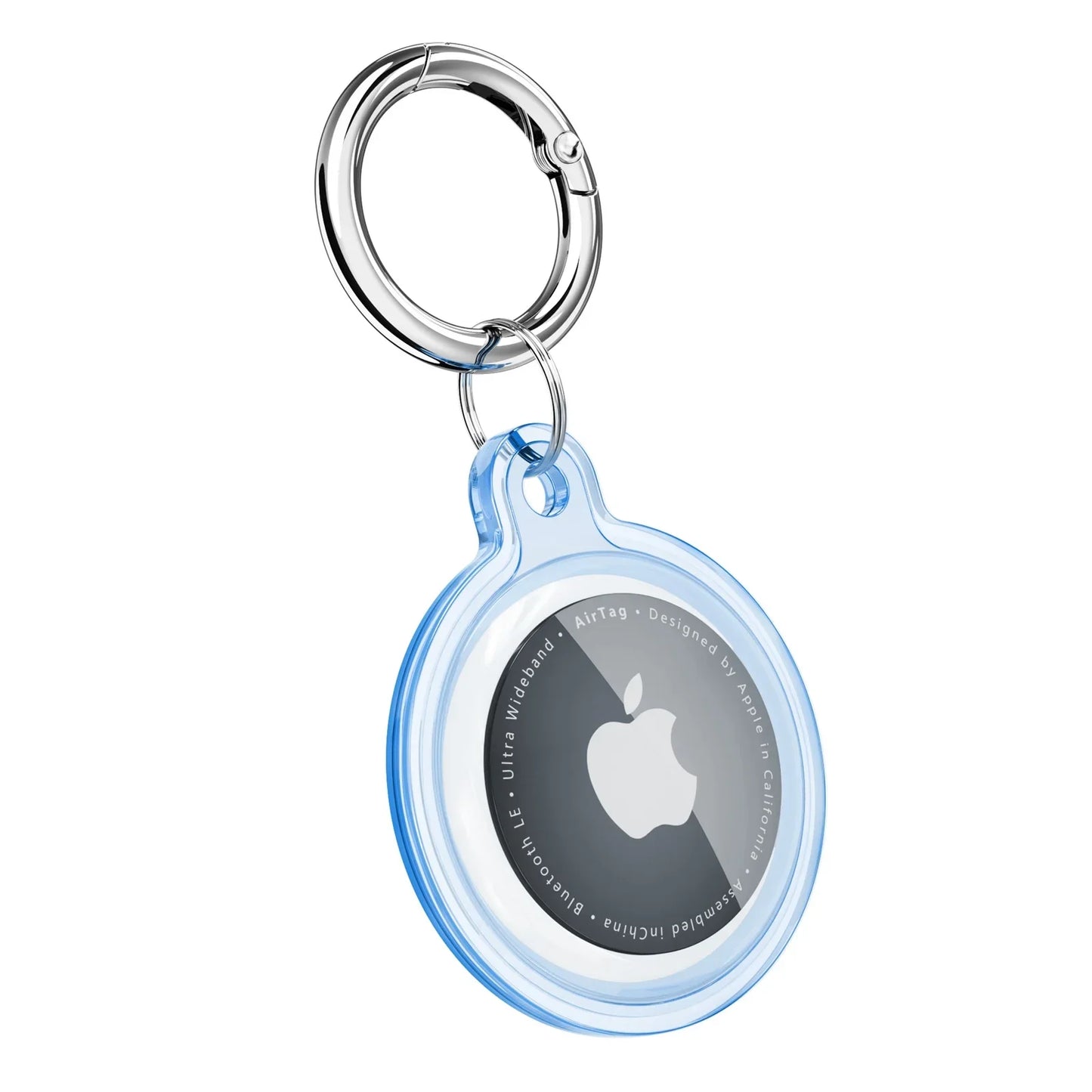 Full Cover Case For Apple Airtag Transparent Waterproof TPU Shell With Anti-lost Keychain Dog Cat Pet Collar Tracker Protective
