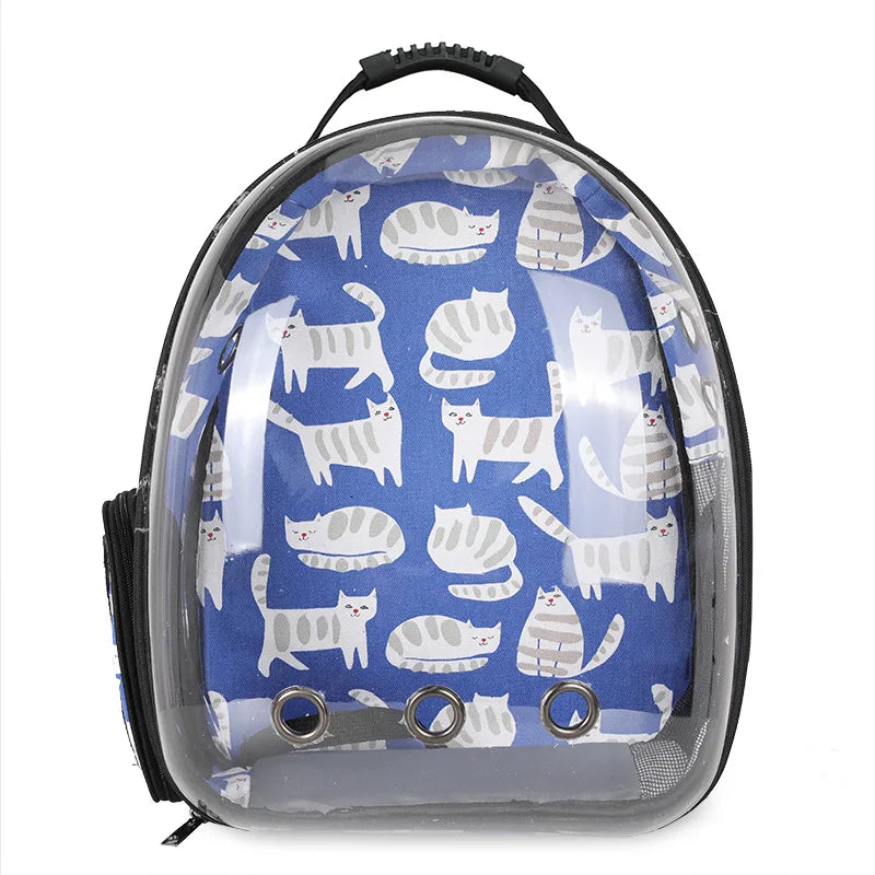 Portable Travel Carrier Backpack Transparent Pet Bag for Cats Dogs Supplies Outgoing Walking Breathable Bag for Pet Products