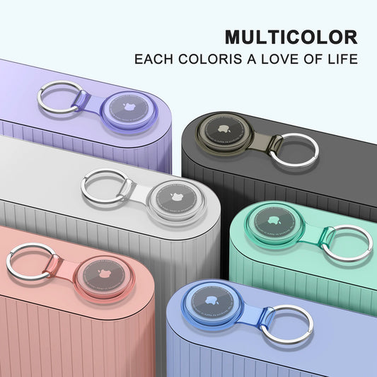 Clear TPU Case For Apple Airtag Cover Anti-lost Keychain Waterproof Protective Shell For Airtag Dog Cat Pet Collar Tracker Case