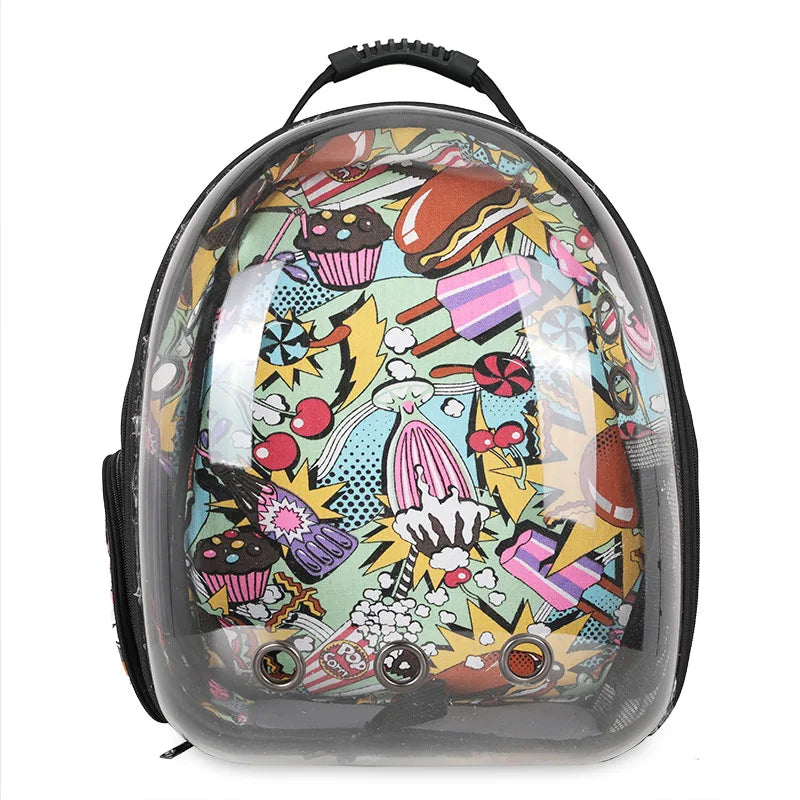 Portable Travel Carrier Backpack Transparent Pet Bag for Cats Dogs Supplies Outgoing Walking Breathable Bag for Pet Products
