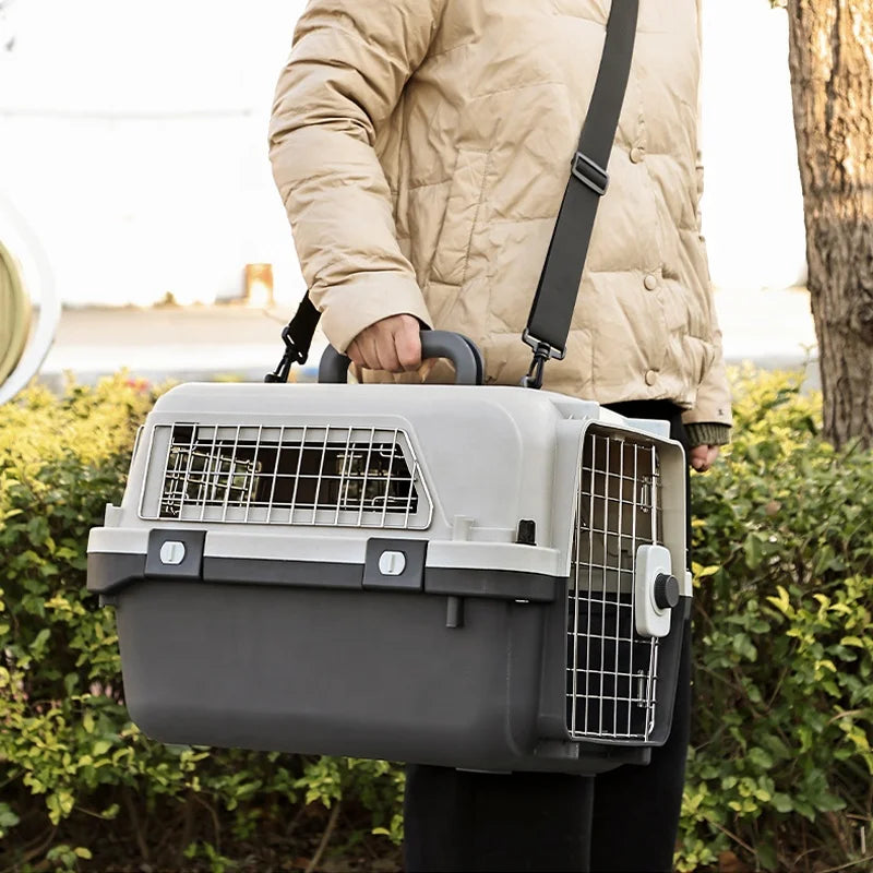 Aviation Plastic Portable Cat Dog Pet Cage Airline Approved Travel Pet Carrier For Small Animals