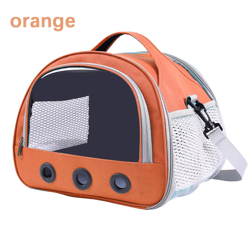 Foldable Cat Dog Bird Rabbit Carrier Bag with Thick Cotton Cushion Pet Aviation Backpack Anti-Suffocation Portable Travel Bag