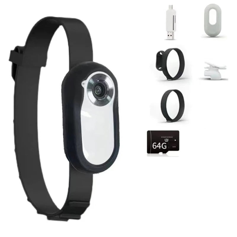 Hot-HD 1080P Dog Tracker Collar No Wifi Needed Cat Camera Collar Camera With Video Records Cat Dog Gift