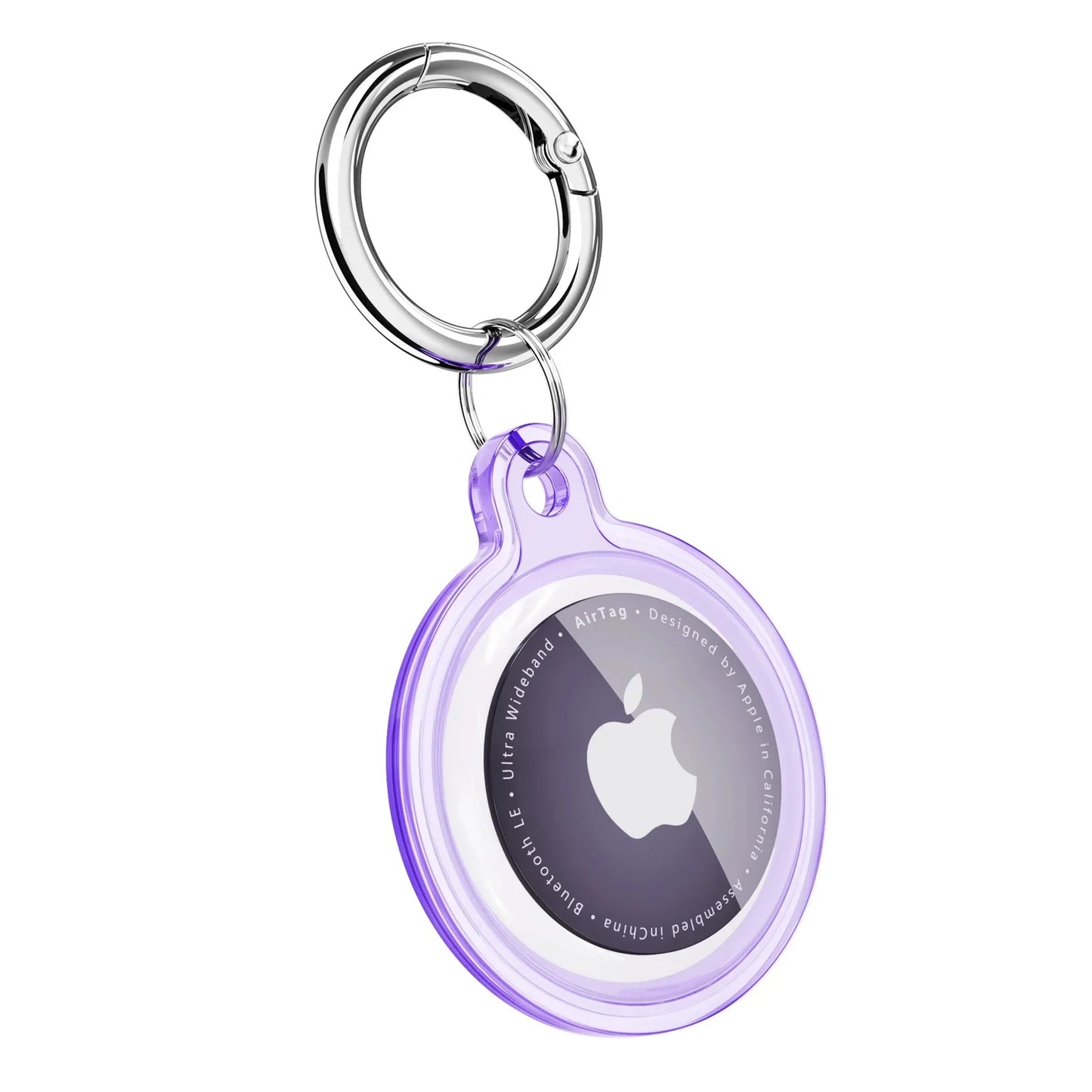 Full Cover Case For Apple Airtag Transparent Waterproof TPU Shell With Anti-lost Keychain Dog Cat Pet Collar Tracker Protective