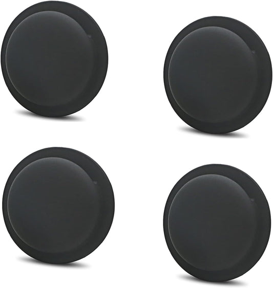 Soft Silicone for Apple Airtag Case for Apple Air Tag Holder Adhesive Sticker,Protective Air Tag Case for Kids & Dogs Collar 4 Pack[4 Black]
