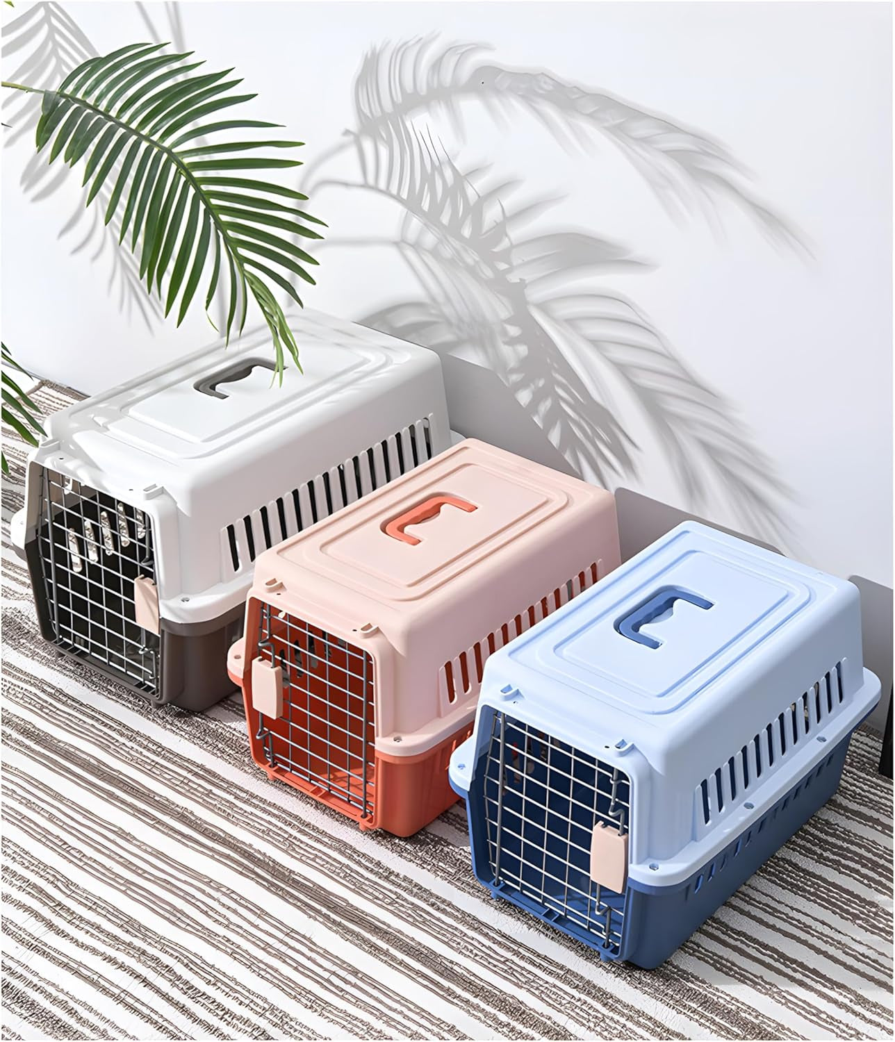 -Pets Spree Travel Pet Carrier Dog/Cat Hard-Sided Carriers for Pets up to 15 Pounds Small Animal Carrier Airline/Road Travel Approved Stout (Orang)