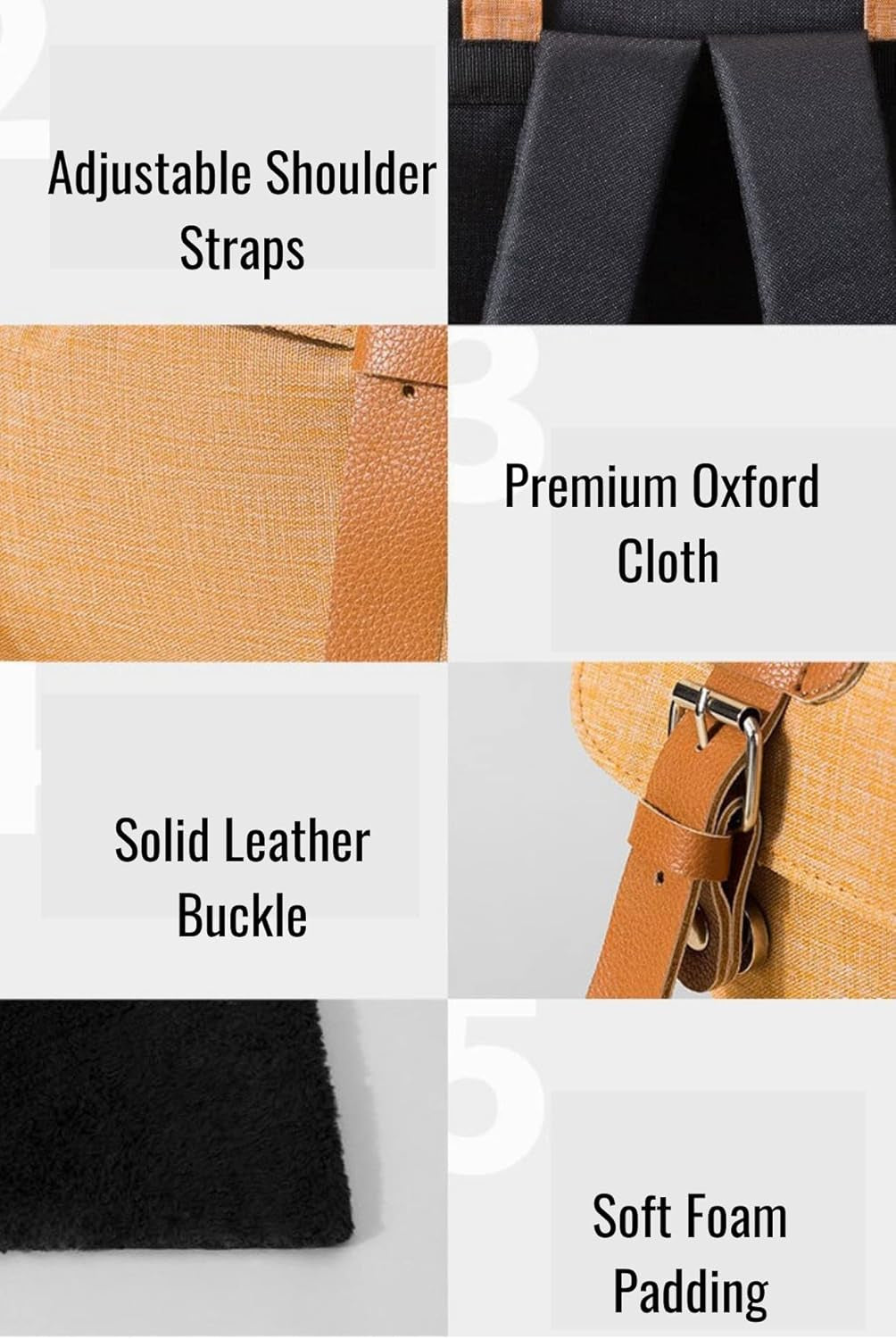 Pet Carrier Backpack, Cat Small Dog Backpack Carrier for Traveling Hiking Outdoor with Ventilated Mesh Straps Premium Oxford Cloth Leather Buckle(Orange) (HP001)