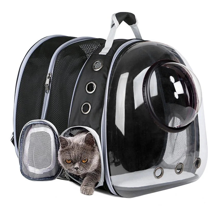 Astronaut Portable Cat Travel Bag, Breathable Space Capsule, Expandable Transparent Carrier, Pet Backpack for Dog, High Quality