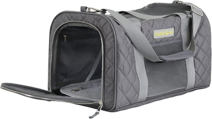 Dog Carrier Airline Approved. Soft-Sided Cat Carrier, Pet Carrier. Everyday Use, Car, Plane Travel. Collapsible, Rigid Frame for Easy Storage.