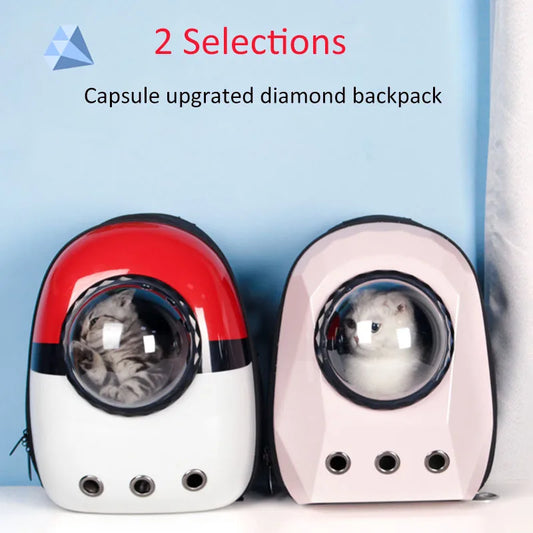 Outdoor Astronaut Bubble Pet Backpack, Portable Window Travel Bag, Breathable Space Capsule Carrier for Cat and Dog
