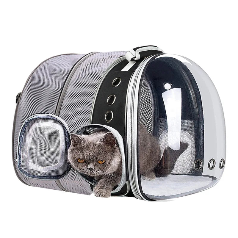 Astronaut Portable Cat Travel Bag, Breathable Space Capsule, Expandable Transparent Carrier, Pet Backpack for Dog, High Quality