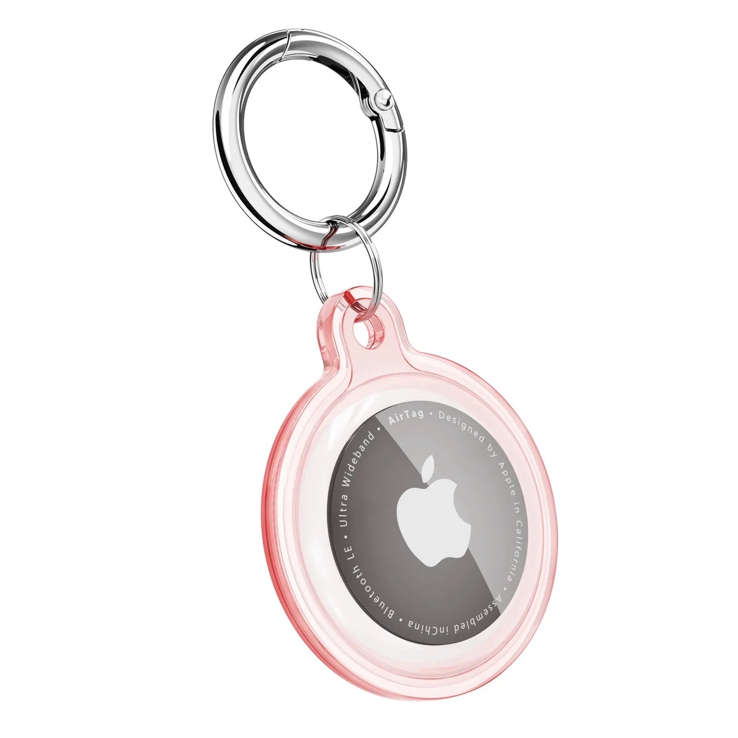 Full Cover Case For Apple Airtag Transparent Waterproof TPU Shell With Anti-lost Keychain Dog Cat Pet Collar Tracker Protective