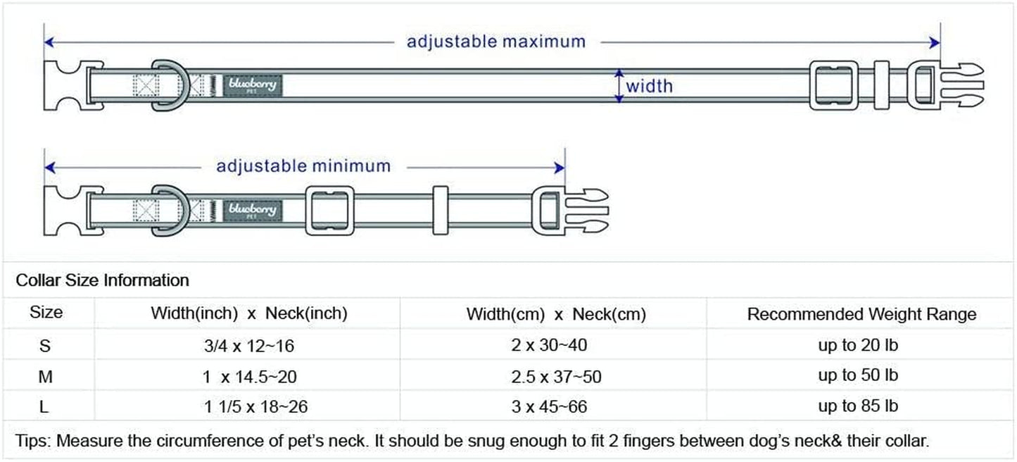 Soft & Safe 3M Reflective Neoprene Padded Adjustable Dog Collar - Lavender Pastel Color, Large, Neck 18"-26"