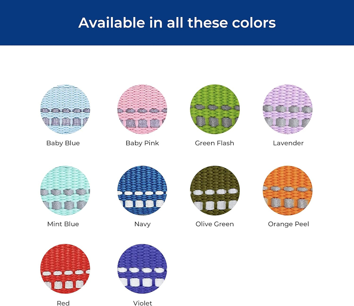 Soft & Safe 3M Reflective Neoprene Padded Adjustable Dog Collar - Lavender Pastel Color, Large, Neck 18"-26"