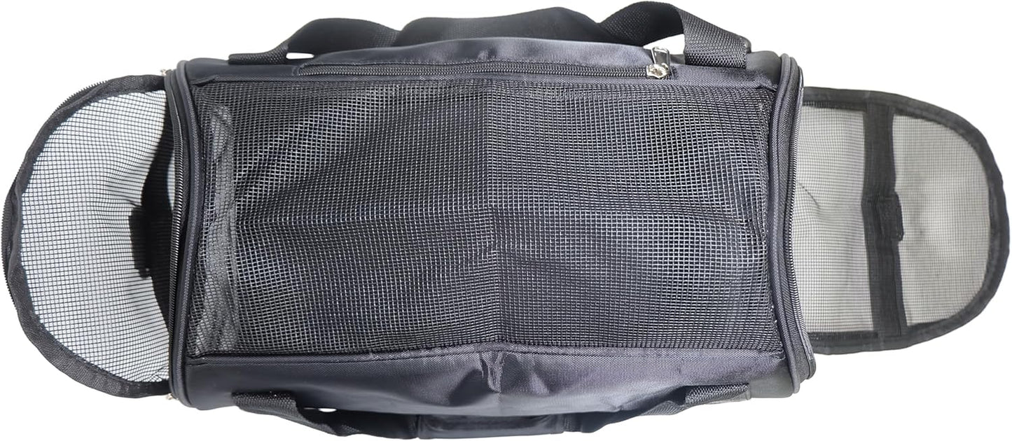 Pet Carrier Airline Approved Cat Carrier Dog Carrier for Medium Small Cats Small Puppy Kitten,Dog Cat Pet Travel Carrier (Medium, Black)