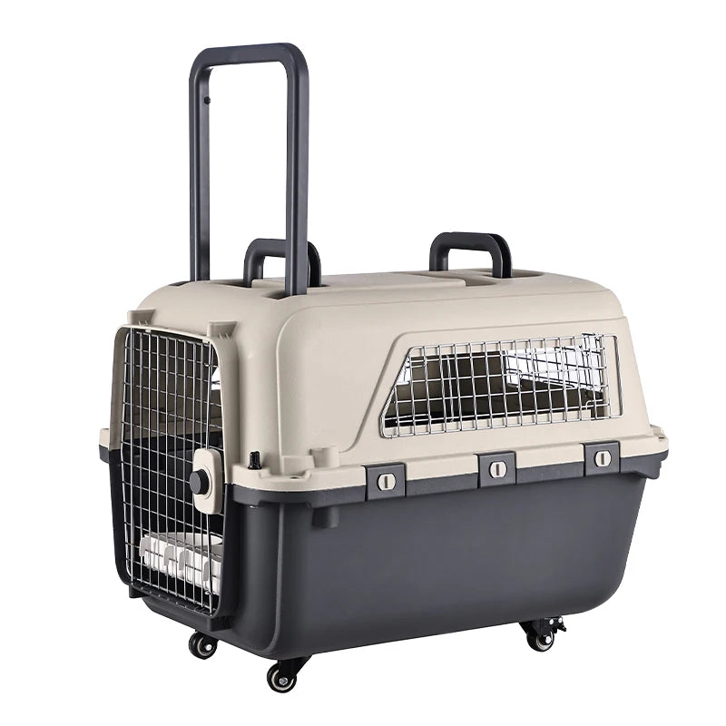 Aviation Plastic Portable Cat Dog Pet Cage Airline Approved Travel Pet Carrier For Small Animals