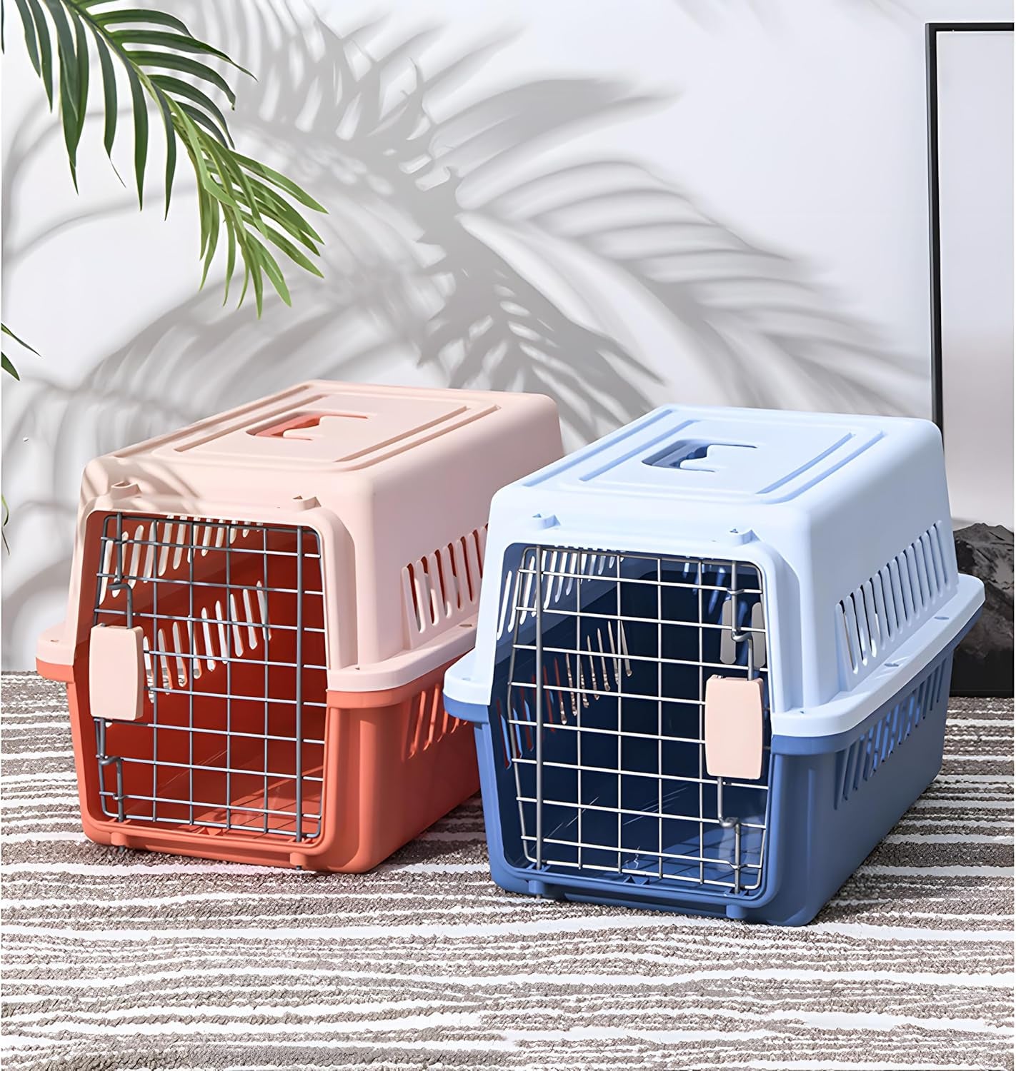-Pets Spree Travel Pet Carrier Dog/Cat Hard-Sided Carriers for Pets up to 15 Pounds Small Animal Carrier Airline/Road Travel Approved Stout (Orang)