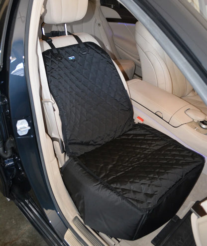 2 in 1 Front Car Seat Covers Pet Travel Protector Basket for Dog Cat Scratch Resistant Waterproof and Non-S