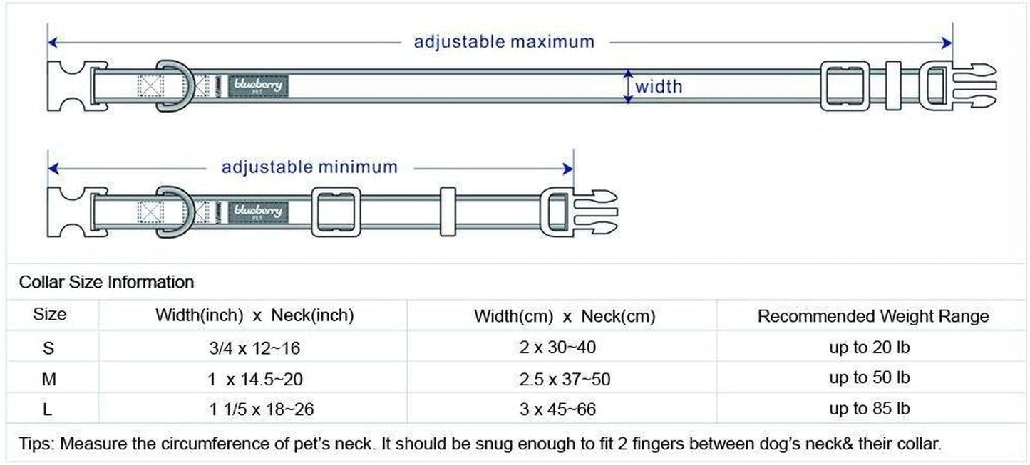 Soft & Safe 3M Reflective Neoprene Padded Adjustable Dog Collar - Lavender Pastel Color, Large, Neck 18"-26"