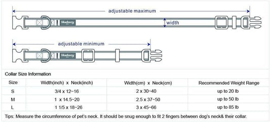 Soft & Safe 3M Reflective Neoprene Padded Adjustable Dog Collar - Lavender Pastel Color, Large, Neck 18"-26"