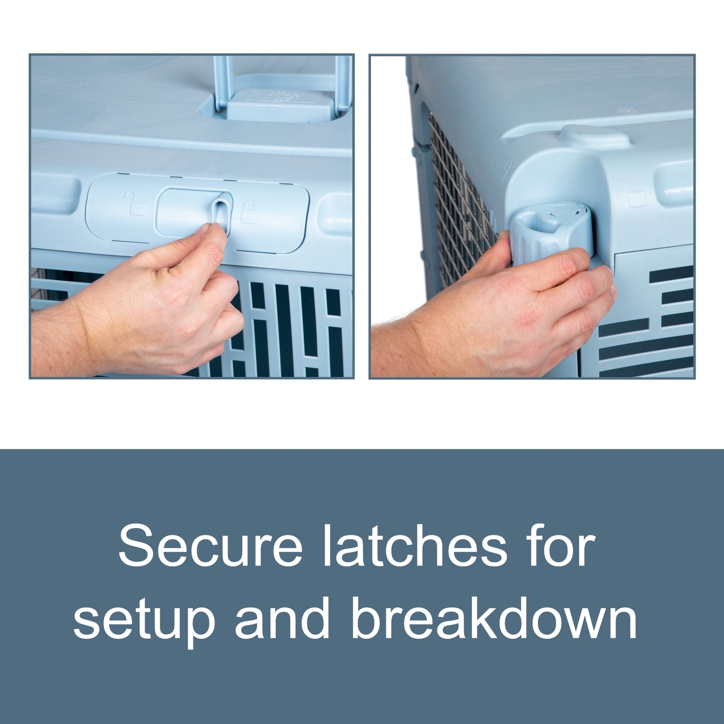 Sport Pet Designs, Dog Kennels, 30" Collapsible Plastic Pet Kennel/Crate, Blue, Medium