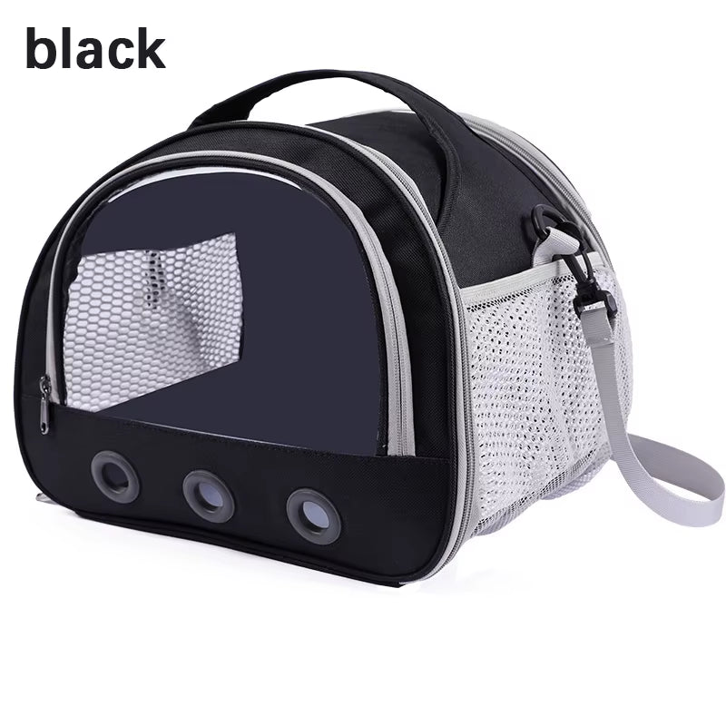 Foldable Cat Dog Bird Rabbit Carrier Bag with Thick Cotton Cushion Pet Aviation Backpack Anti-Suffocation Portable Travel Bag