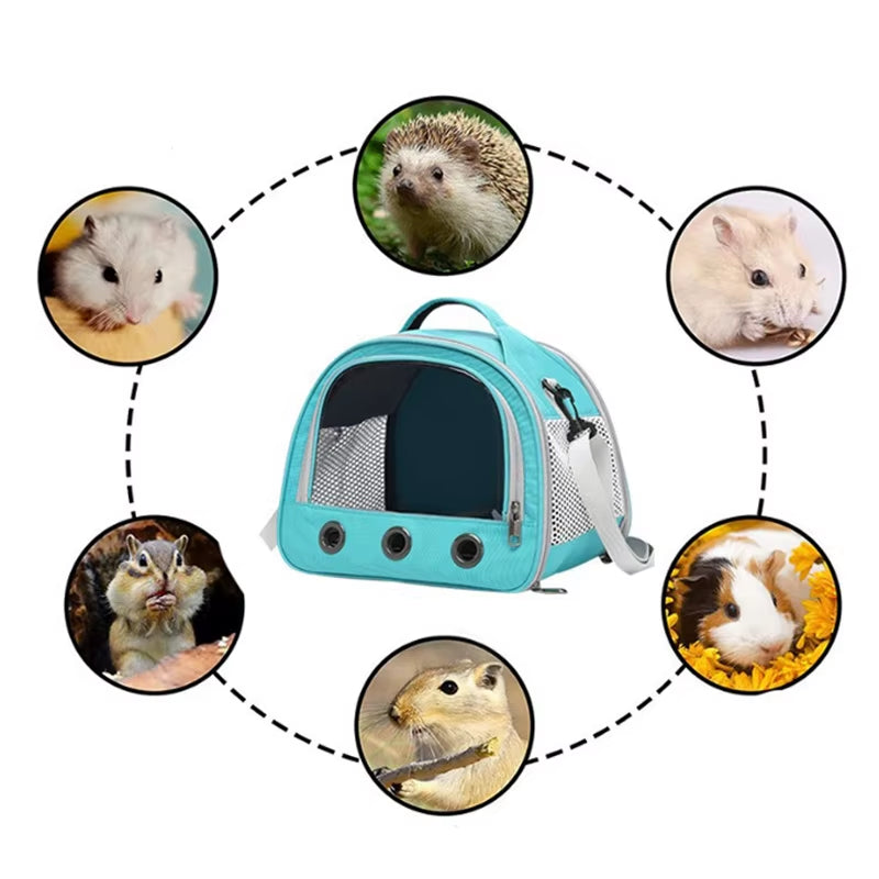 Foldable Cat Dog Bird Rabbit Carrier Bag with Thick Cotton Cushion Pet Aviation Backpack Anti-Suffocation Portable Travel Bag