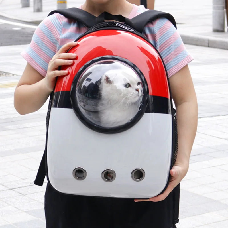 Outdoor Astronaut Bubble Pet Backpack, Portable Window Travel Bag, Breathable Space Capsule Carrier for Cat and Dog