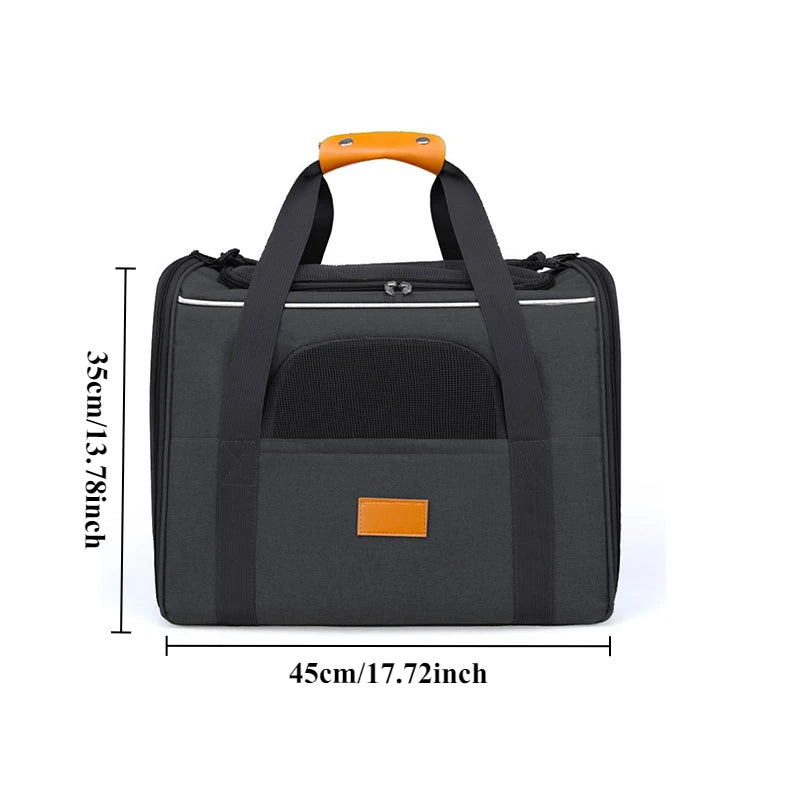 Cat Bags  Mesh Breathable Carrier Bags Foldable Cats Handbag Travel Pet Bag Transport Bag Shoulder Carrying Cat Car Travel Bag