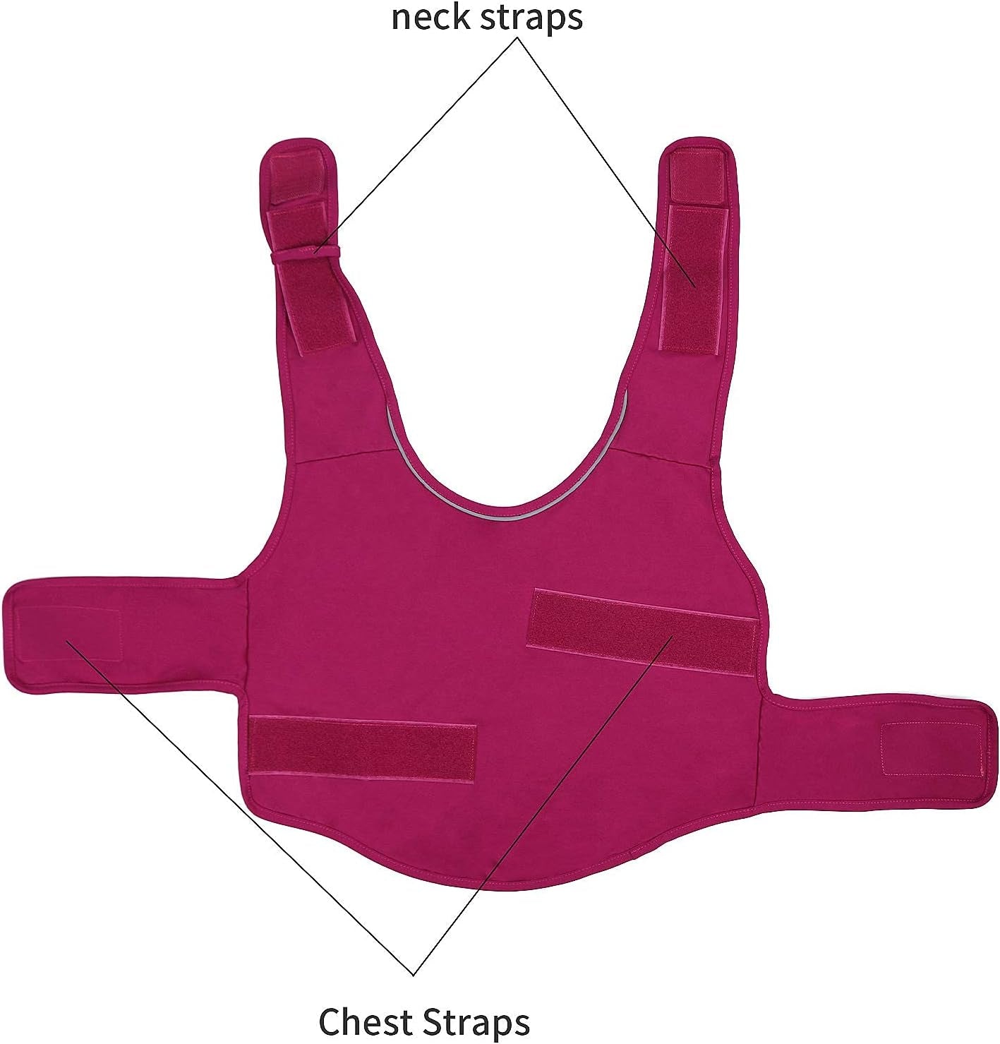 Comfort Dog Anxiety Relief Coat, Dog Anxiety Calming Vest Wrap for Thunderstorm,Travel,4Th of July Fireworks,Vet Visits,Separation (M,Rose)