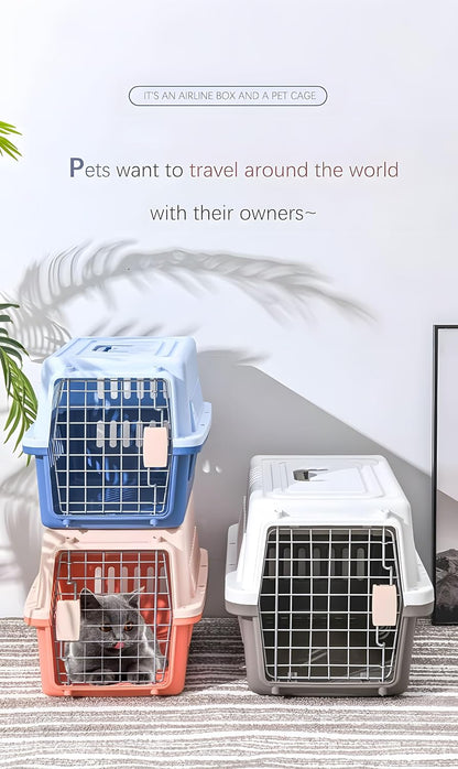 '-Pets Spree Travel Pet Carrier Dog/Cat Hard-Sided Carriers for Pets up to 15 Pounds Small Animal Carrier Airline/Road Travel Approved Stout (Orang)