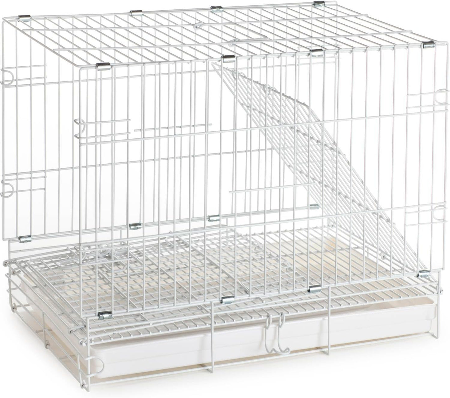 Collapsable Bird, Parrot, Dog, Bunny, Rabbit and Cat Carrier Travel Vet Carrier Cage (19" X 12" X 16"H, White)
