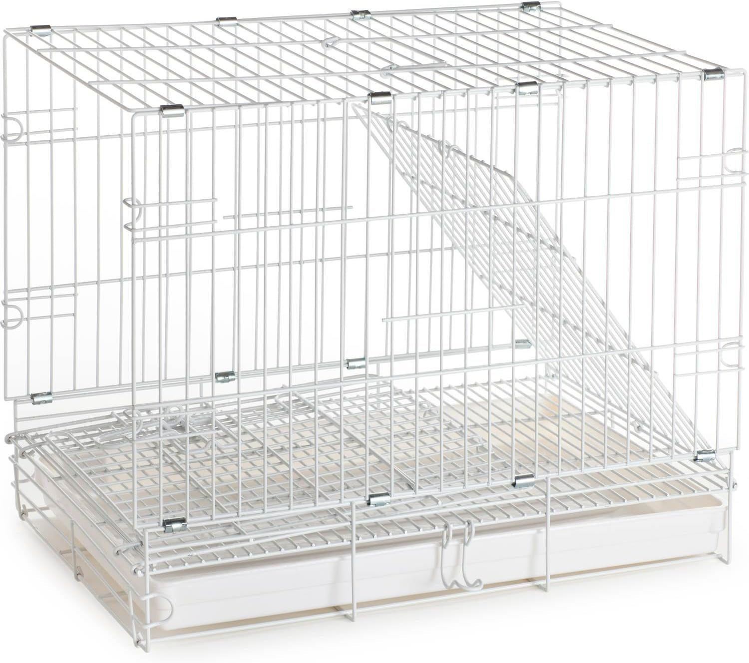 Collapsable Bird, Parrot, Dog, Bunny, Rabbit and Cat Carrier Travel Vet Carrier Cage (19" X 12" X 16"H, White)