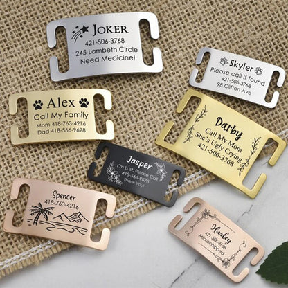 Personalized Silent Stainless Steel Pet ID
