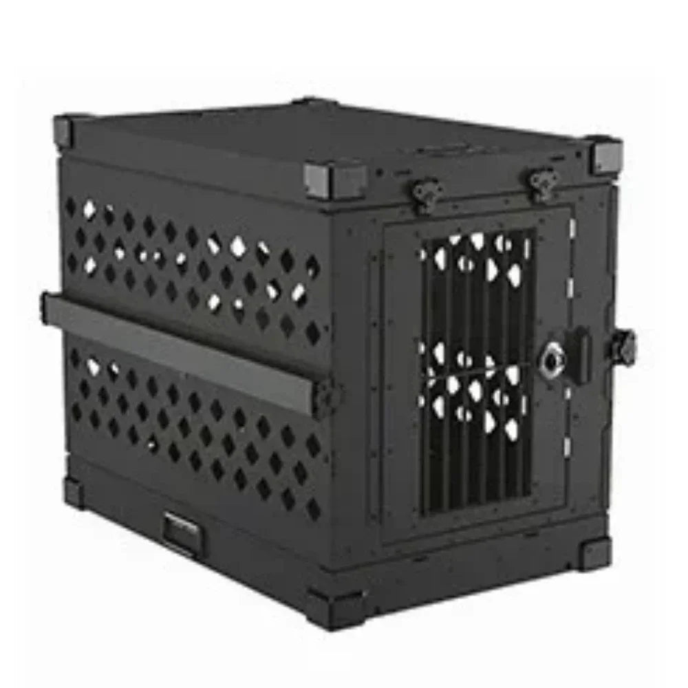 Heavy Duty Fully Collapsible Dog Crate Aluminium Alloy Medium and Large Dog Crate Folding Pet Car Crate Camping Travel IATA