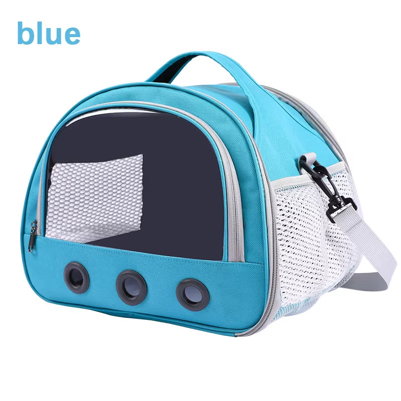 Foldable Cat Dog Bird Rabbit Carrier Bag with Thick Cotton Cushion Pet Aviation Backpack Anti-Suffocation Portable Travel Bag