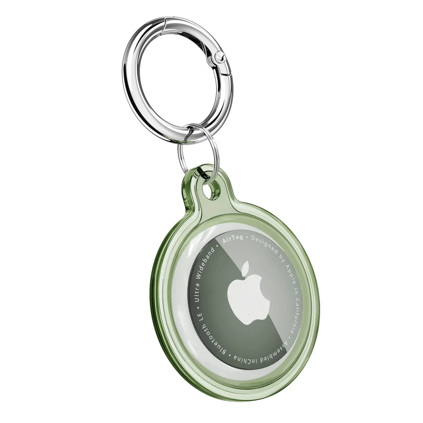 Full Cover Case For Apple Airtag Transparent Waterproof TPU Shell With Anti-lost Keychain Dog Cat Pet Collar Tracker Protective
