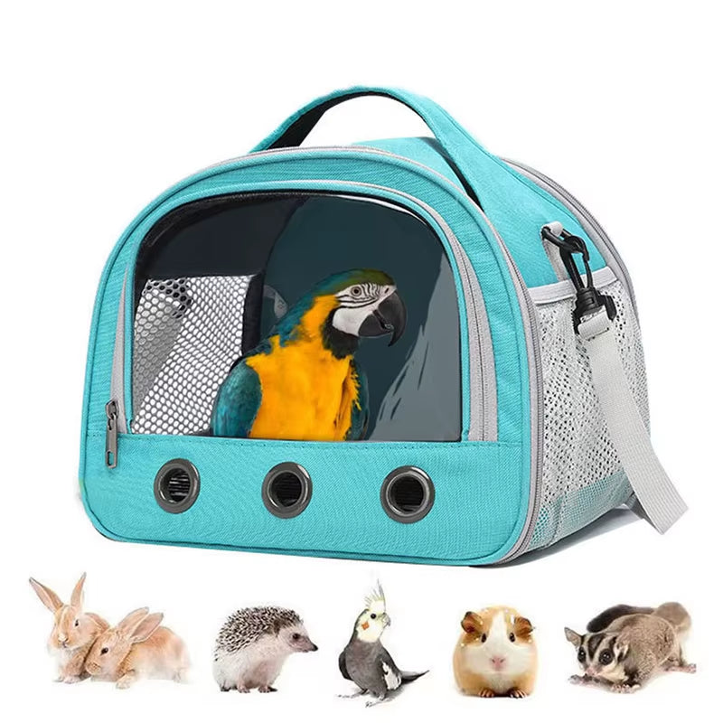 Foldable Cat Dog Bird Rabbit Carrier Bag with Thick Cotton Cushion Pet Aviation Backpack Anti-Suffocation Portable Travel Bag