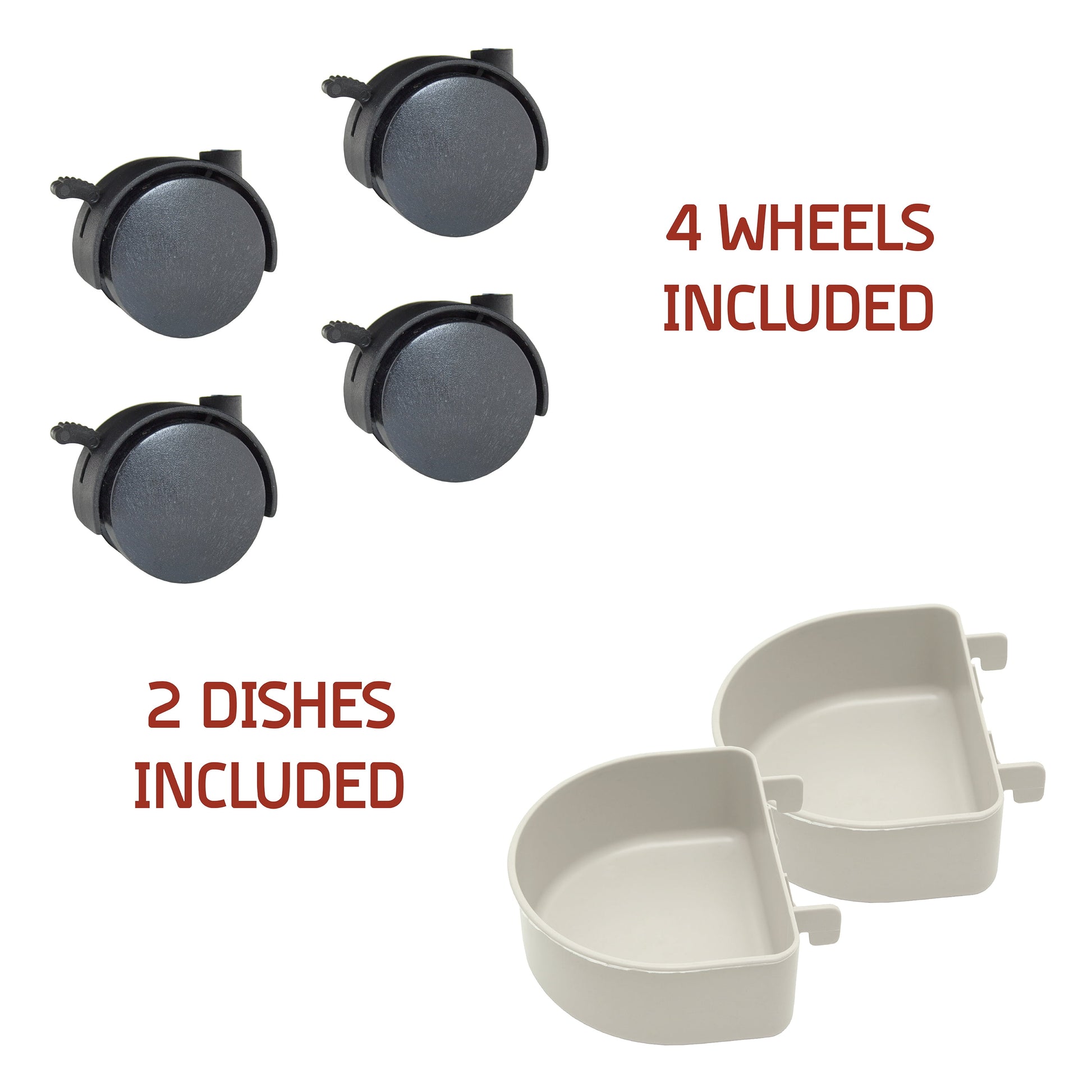 Airline Approved Plastic Dog Kennel with Wheels, Medium