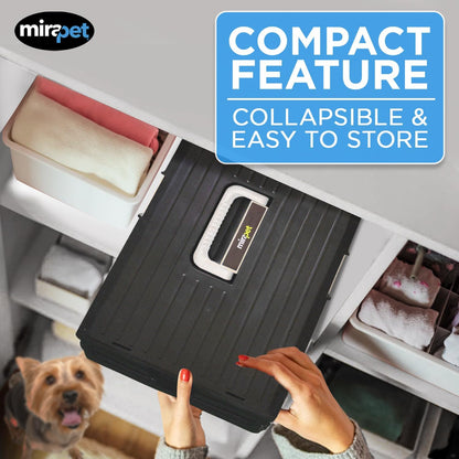 USA Pet Carrier & Crate 21'' - Premium Collapsible Design for Cats and Dogs - Portable Kennel for Small Pets - Indoor/Outdoor - 360-Degree Ventilation & Hard Plastic Wall Protection