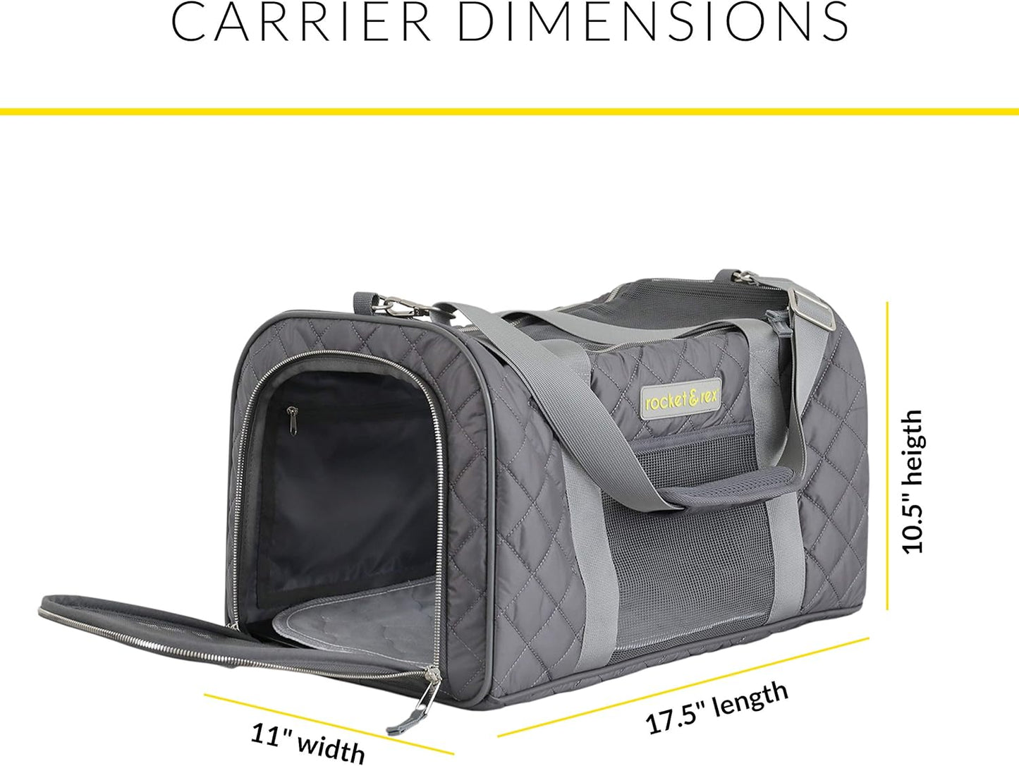 Dog Carrier Airline Approved. Soft-Sided Cat Carrier, Pet Carrier. Everyday Use, Car, Plane Travel. Collapsible, Rigid Frame for Easy Storage.