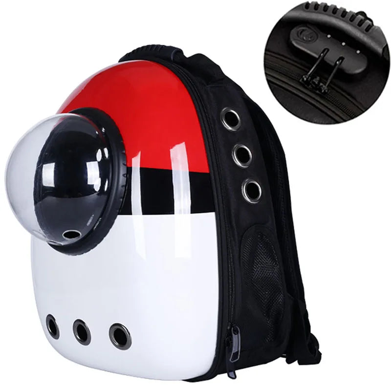 Outdoor Astronaut Bubble Pet Backpack, Portable Window Travel Bag, Breathable Space Capsule Carrier for Cat and Dog