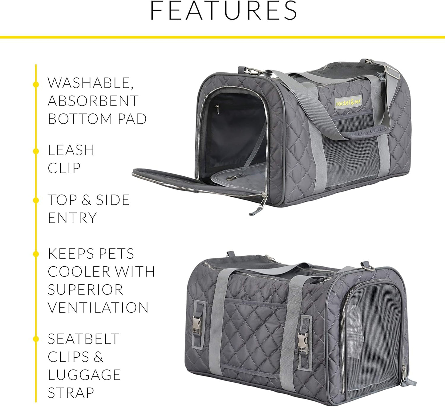 Dog Carrier Airline Approved. Soft-Sided Cat Carrier, Pet Carrier. Everyday Use, Car, Plane Travel. Collapsible, Rigid Frame for Easy Storage.