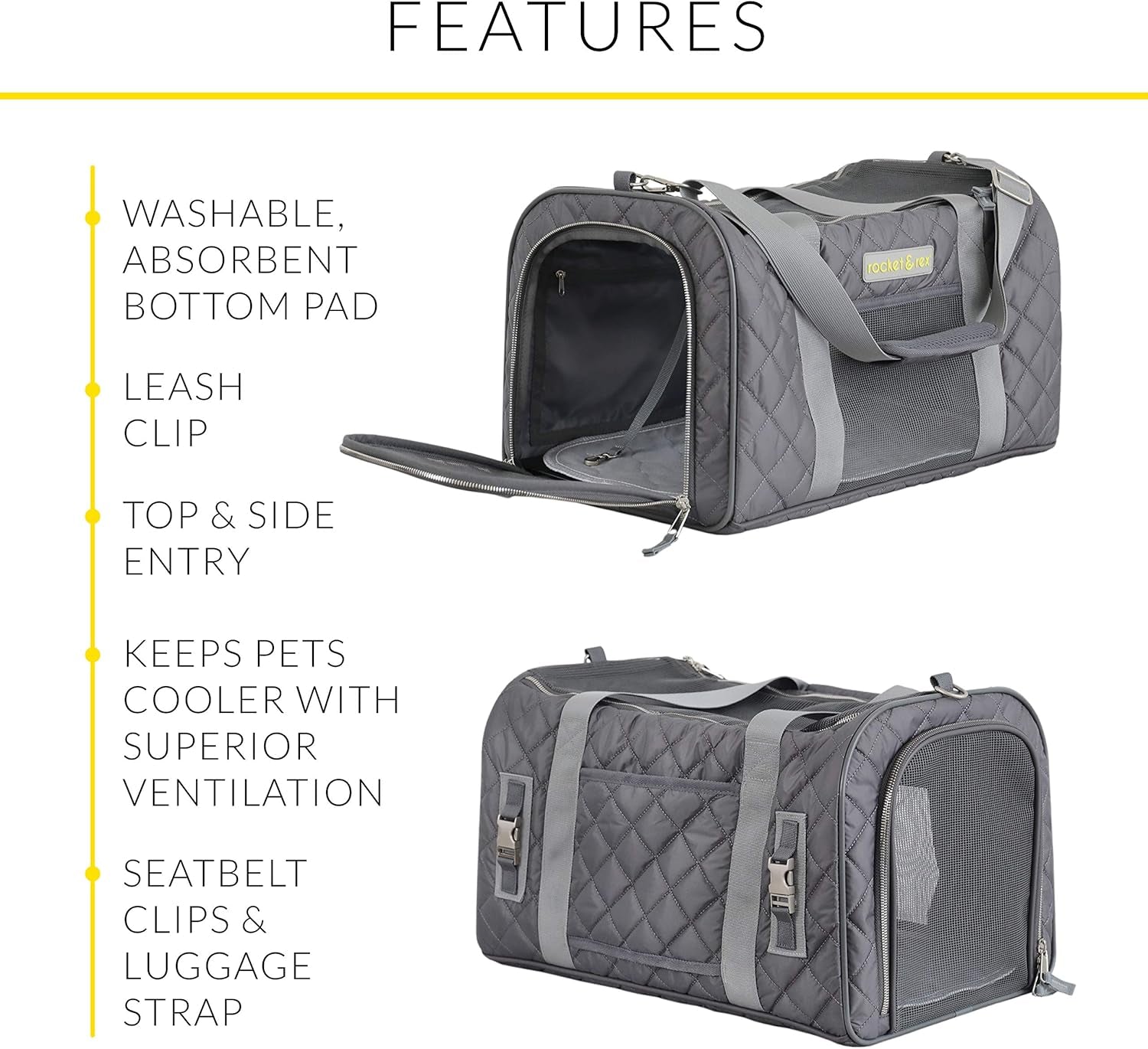 Dog Carrier Airline Approved. Soft-Sided Cat Carrier, Pet Carrier. Everyday Use, Car, Plane Travel. Collapsible, Rigid Frame for Easy Storage.