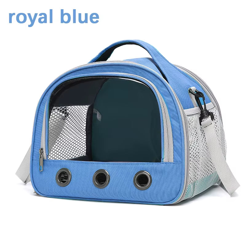 Foldable Cat Dog Bird Rabbit Carrier Bag with Thick Cotton Cushion Pet Aviation Backpack Anti-Suffocation Portable Travel Bag