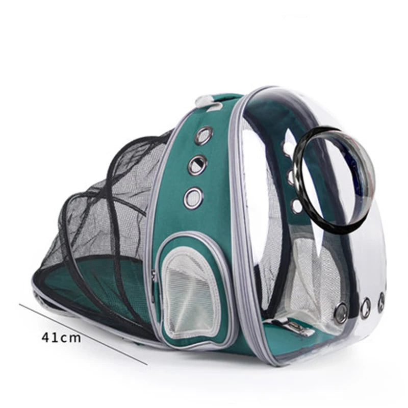 Astronaut Portable Cat Travel Bag, Breathable Space Capsule, Expandable Transparent Carrier, Pet Backpack for Dog, High Quality