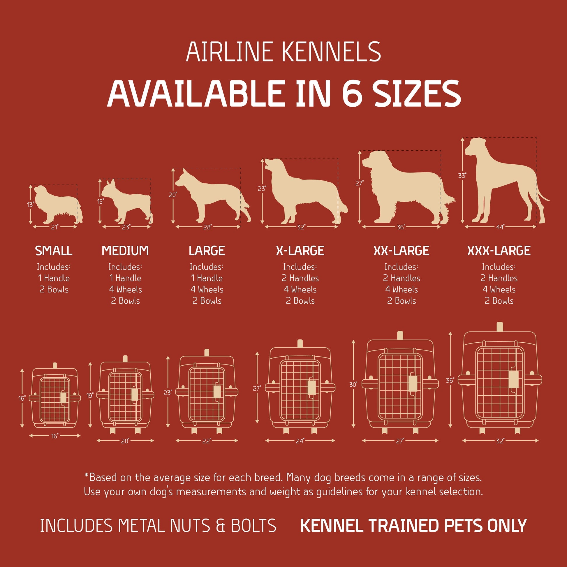 Airline Approved Plastic Dog Kennel with Wheels, Xxx-Large