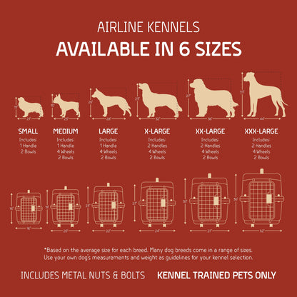 Airline Approved Plastic Dog Kennel with Wheels, Xxx-Large