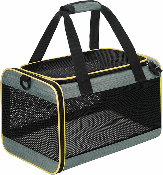 Cat Carrier Airline Approved Pet Carrier,Dog Carrier Soft-Sided Pet Travel Carrier Maximum Pet Weight 17 Pounds 17.5“X10 X10