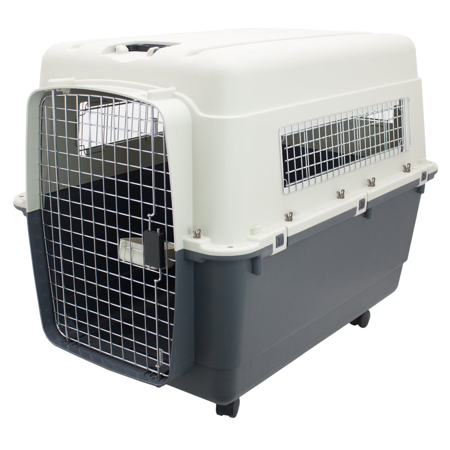 Airline Approved Plastic Dog Kennel with Wheels, Xxx-Large